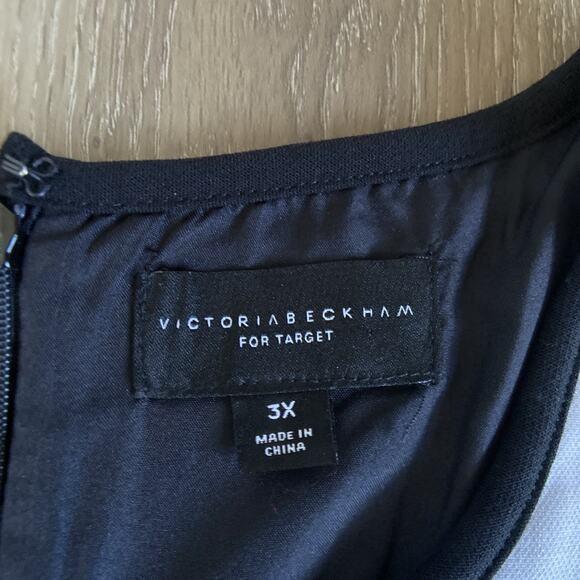 Victoria Beckham x Target Mod Shift Dress Sz 3XL White Black Tulip Applique - Picture 4 of 12